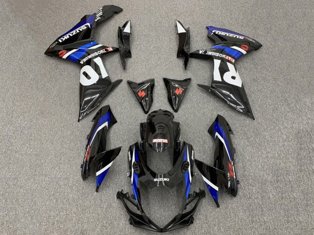Mejores Carenados Moto Suzuki GSXR 600 / GSXR 750 2011-2024 - Negro Brillante Azul Blanco Rojo Yoshimura
