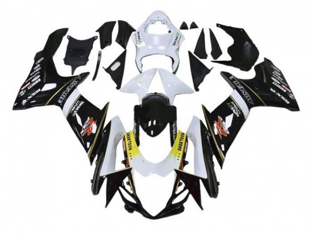 Mejores Carenados Moto Suzuki GSXR 600 / GSXR 750 2011-2024 - Blanco Amarillo Negro Alstare Dark Dog