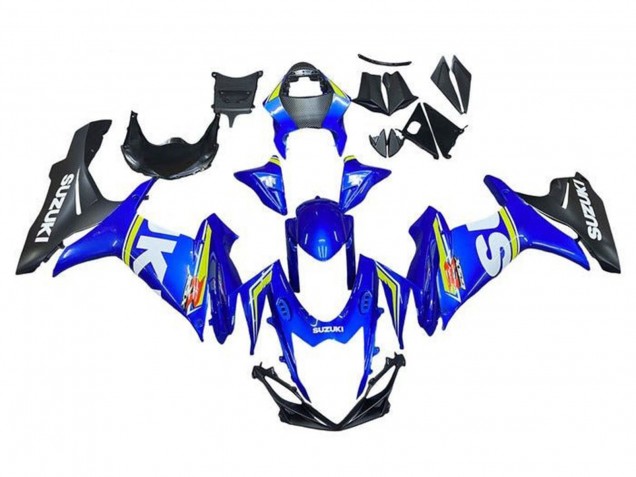 Mejores Carenados Moto Suzuki GSXR 600 / GSXR 750 2011-2024 - Blanco Azul Amarillo Negro
