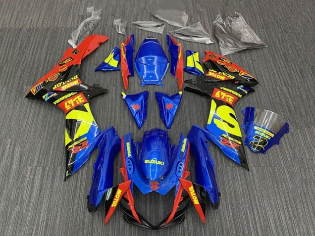 Mejores Carenados Moto Suzuki GSXR 600 / GSXR 750 2011-2024 - Azul Rojo Amarillo Negro
