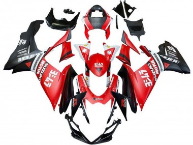Mejores Carenados Moto Suzuki GSXR 600 / GSXR 750 2011-2024 - Rojo Blanco Negro Motul
