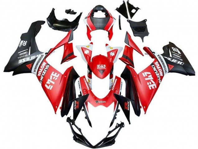 Mejores Carenados Moto Suzuki GSXR 600 / GSXR 750 2011-2024 - Rojo Blanco Negro Motul