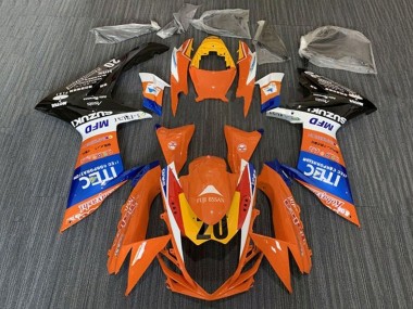 Mejores Carenados Moto Suzuki GSXR 600 / GSXR 750 2011-2024 - Naranja Azul Blanco Negro Amarillo 20
