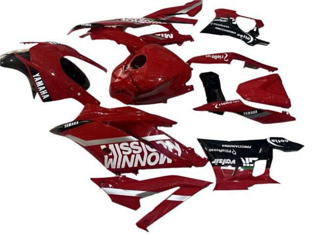 Mejores Carenados Moto Yamaha YZF R3/R25 2022-2024 - Rojo Negro Valsir