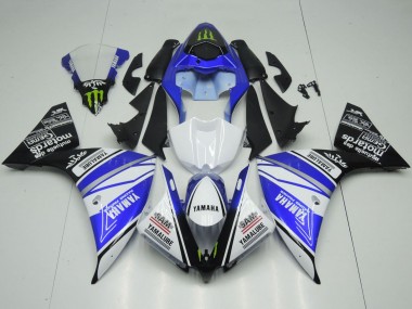 Mejores Carenados Moto Yamaha YZF 1000 R1 2012-2014 - Blanco Azul Negro Verde Monstruo Yamalube