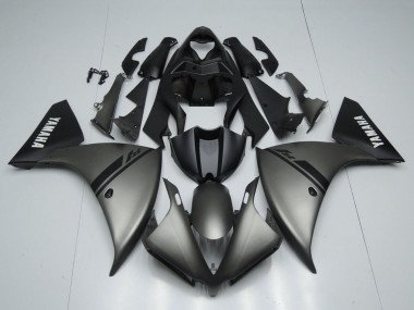 Mejores Carenados Moto Yamaha YZF 1000 R1 2012-2014 - Gris Mate Negro Mate Blanco Calcomanías