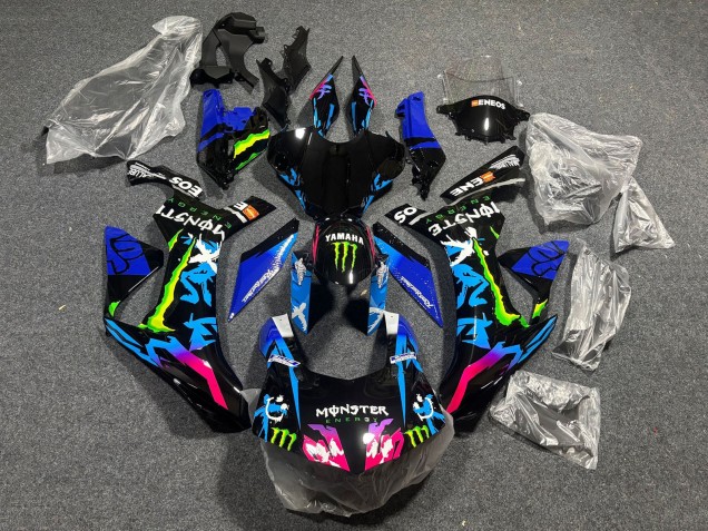 Mejores Carenados Moto Yamaha YZF 1000 R1 2020-2025 - Negro Azul Rosa Monstruo