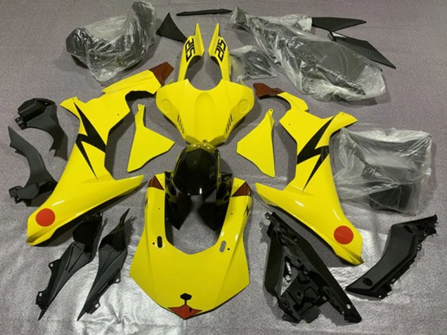 Mejores Carenados Moto Yamaha YZF 1000 R1 2020-2025 - Amarillo Rojo Pikachu