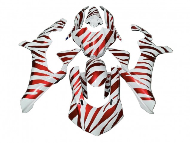 Mejores Carenados Moto Yamaha YZF 1000 R1 2020-2025 - Blanco Rojo Cebra