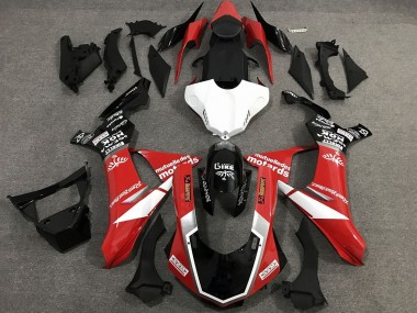 Mejores Carenados Moto Yamaha YZF 1000 R1 2020-2025 - Rojo Blanco Negro Brillante Sam