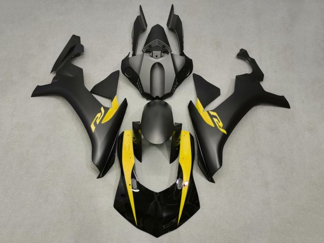 Mejores Carenados Moto Yamaha YZF 1000 R1 2020-2025 - Negro Brillante Negro Mate Amarillo