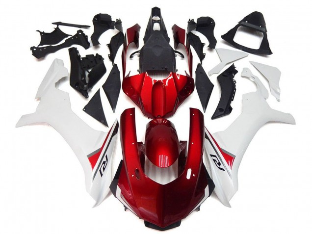 Mejores Carenados Moto Yamaha YZF 1000 R1 2020-2025 - Blanco Rojo Negro