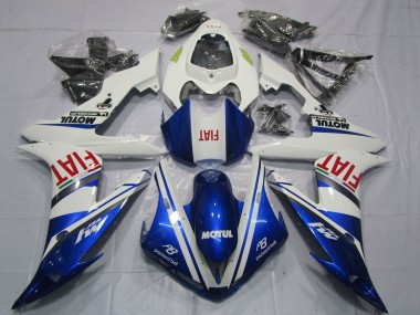 Mejores Carenados Moto Yamaha YZF 1000 R1 2004-2006 - Blanco Azul Rojo Fiat Motul
