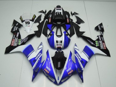 Mejores Carenados Moto Yamaha YZF 1000 R1 2004-2006 - Azul Blanco Negro Fimer Yamalube