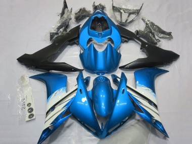 Mejores Carenados Moto Yamaha YZF 1000 R1 2004-2006 - Azul Claro Blanco Negro Mate