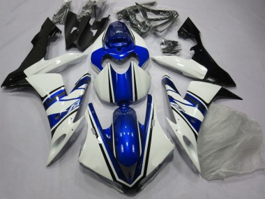 Mejores Carenado Moto Yamaha YZF 1000 R1 2004-2006 - Blanco Azul Negro