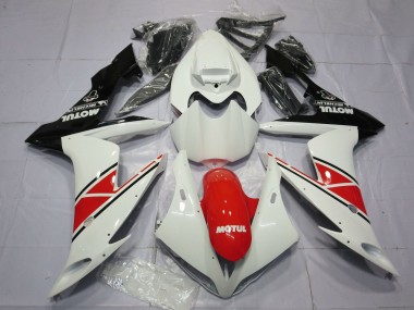 Mejores Carenados Moto Yamaha YZF 1000 R1 2004-2006 - Blanco Rojo Negro