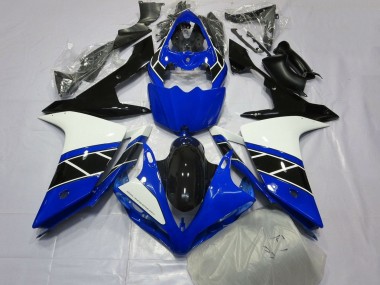 Mejores Carenado Moto Yamaha YZF 1000 R1 2007-2008 - Azul Blanco Negro