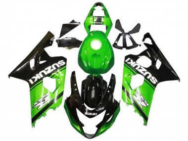 Mejores Carenados Moto Suzuki GSXR 600 / GSXR 750 2004-2005 - Verde Negro Blanco