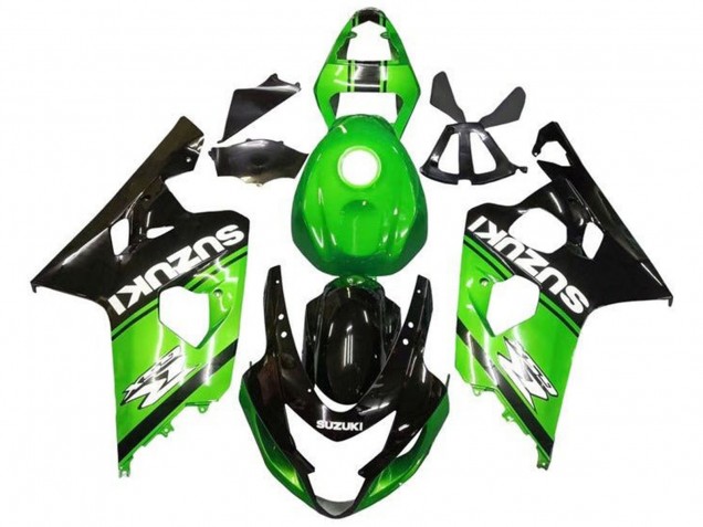 Mejores Carenados Moto Suzuki GSXR 600 / GSXR 750 2004-2005 - Verde Negro Blanco