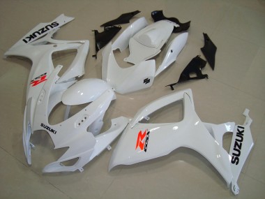 Mejores Carenados Moto Suzuki GSXR 600 / GSXR 750 2004-2005 - Blanco Rojo Negro