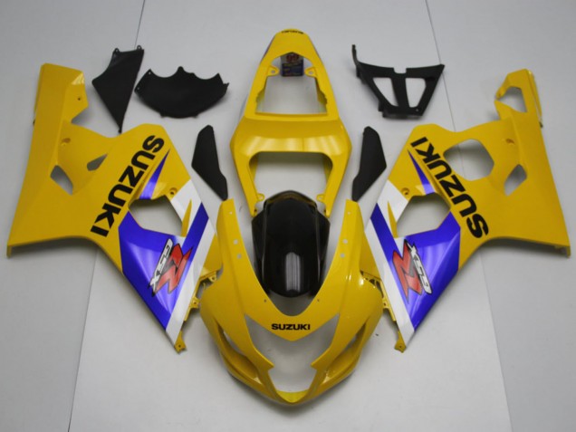 Mejores Carenados Moto Suzuki GSXR 600 / GSXR 750 2004-2005 - Amarillo Blanco Azul Negro