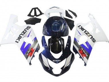 Mejores Carenados Moto Suzuki GSXR 600 / GSXR 750 2004-2005 - Blanco Azul Negro Rojo