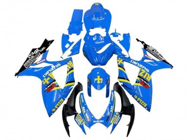 Mejores Carenados Moto Suzuki GSXR 600 / GSXR 750 2006-2007 - Azul Amarillo Negro Rizla