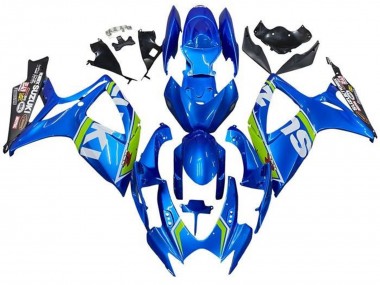 Mejores Carenados Moto Suzuki GSXR 600 / GSXR 750 2006-2007 - Azul Blanco Verde Negro