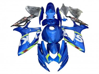 Mejores Carenados Moto Suzuki GSXR 600 / GSXR 750 2006-2007 - Azul Blanco Verde