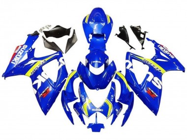Mejores Carenados Moto Suzuki GSXR 600 / GSXR 750 2006-2007 - Azul Blanco Amarillo Rojo Ecstar