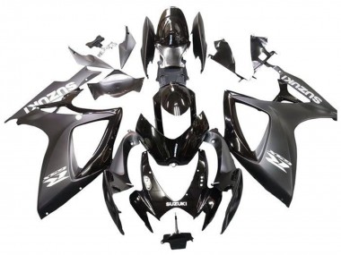 Mejores Carenados Moto Suzuki GSXR 600 / GSXR 750 2006-2007 - Negro Mate Negro Brillante Blanco