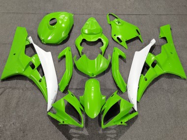 Mejores Carenados Moto Yamaha YZF R6 2006-2007 - Verde Blanco