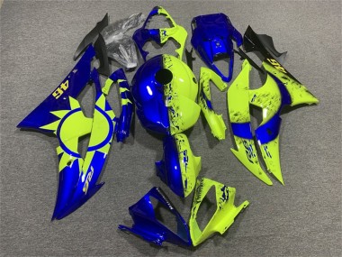 Mejores Carenados Moto Yamaha YZF R6 2008-2016 - Azul Neon Amarillo 46