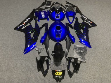 Mejores Carenados Moto Yamaha YZF R6 2008-2016 - Azul Negro ENEOS Monstruo 46