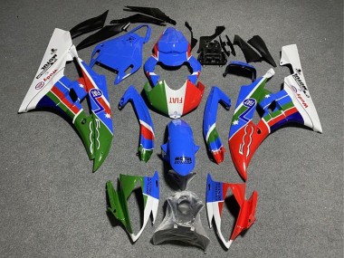 Mejores Carenados Moto Yamaha YZF R6 2008-2016 - Blanco Azul Verde Rojo Fiat Dunlop Motul Michelin