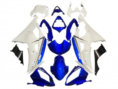 Mejores Carenado Moto Yamaha YZF R6 2008-2016 - Blanco Azul Negro