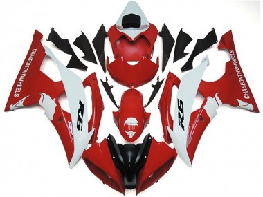 Mejores Carenados Moto Yamaha YZF R6 2008-2016 - Blanco Rojo Negro