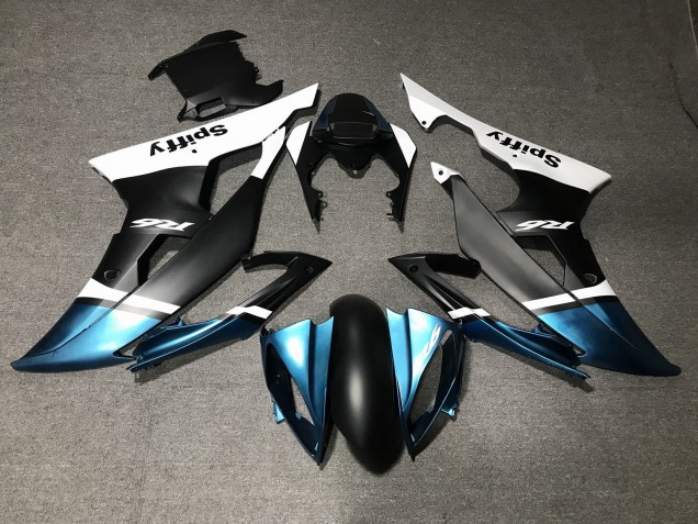 Mejores Carenados Moto Yamaha YZF R6 2008-2016 - Blanco Azul Negro Mate Spiffy