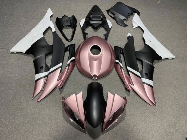Mejores Carenados Moto Yamaha YZF R6 2008-2016 - Blanco Rose Oro Negro Mate