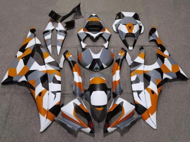 Mejores Carenados Moto Yamaha YZF R6 2008-2016 - Blanco Naranja Gris Negro Camouflage