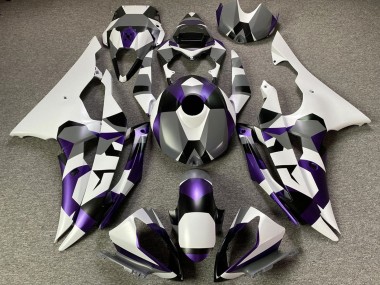Mejores Carenados Moto Yamaha YZF R6 2008-2016 - Blanco Púrpura Gris Negro Camouflage