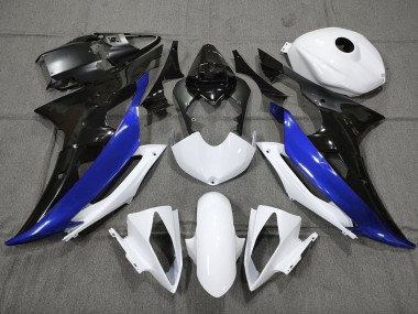 Mejores Carenado Moto Yamaha YZF R6 2008-2016 - Blanco Azul Negro Brillante