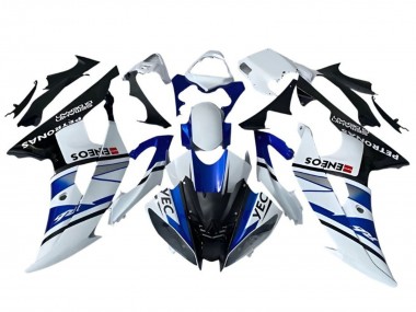 Mejores Carenados Moto Yamaha YZF R6 2008-2016 - Blanco Azul Negro YEC ENEOS Petronas Semakin Didepan