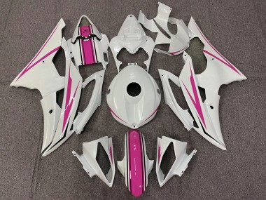 Mejores Carenados Moto Yamaha YZF R6 2008-2016 - Blanco Rosa
