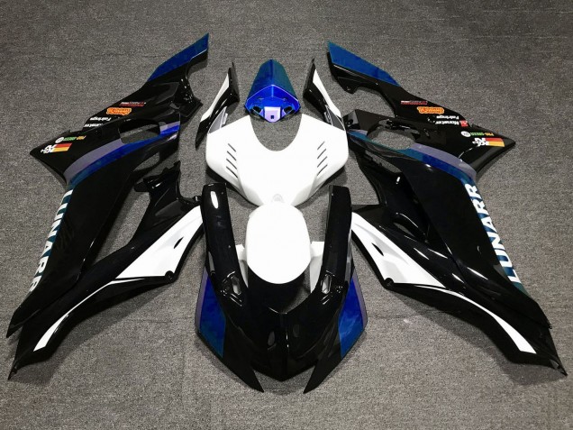 Mejores Carenados Moto Yamaha YZF R6 2017-2023 - Blanco Azul Negro Brillante