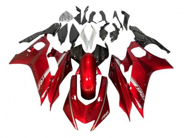 Mejores Carenado Moto Yamaha YZF R6 2017-2023 - Rojo
