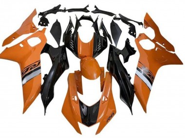 Mejores Carenados Moto Yamaha YZF R6 2017-2023 - Naranja Plata Negro Brillante