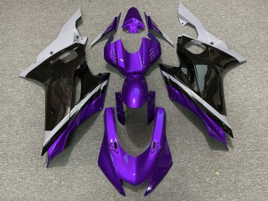 Mejores Carenados Moto Yamaha YZF R6 2017-2023 - Gris Púrpura Negro Brillante