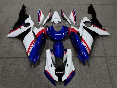 Mejores Carenado Moto Yamaha YZF R6 2017-2023 - Blanco Rojo Azul Negro